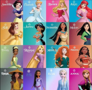 Image of Disney Princesses, taken from RedditLicense: Fair Use